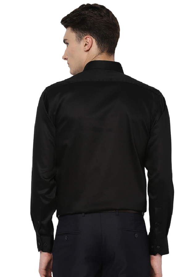 Moška srajca z dolgimi rokavi v črni barvi 00200