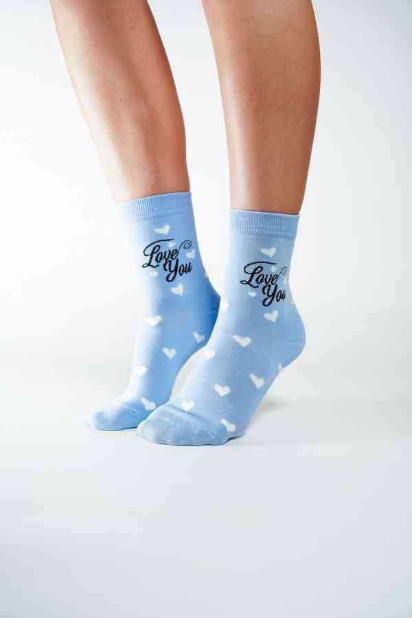 Dámske ponožky 9660 Love You modra