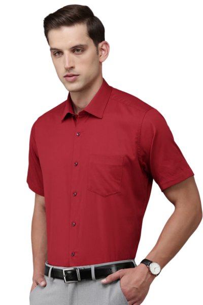 Moška srajca s kratkimi rokavi 44551 rdeča