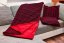 Dekorační deka dvouvrstvá norský vzor, bordó červená kožíšek