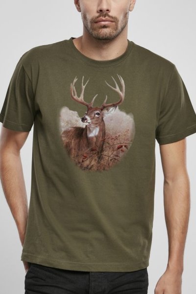 Szarvas póló Deer 2 férfi KR zöld