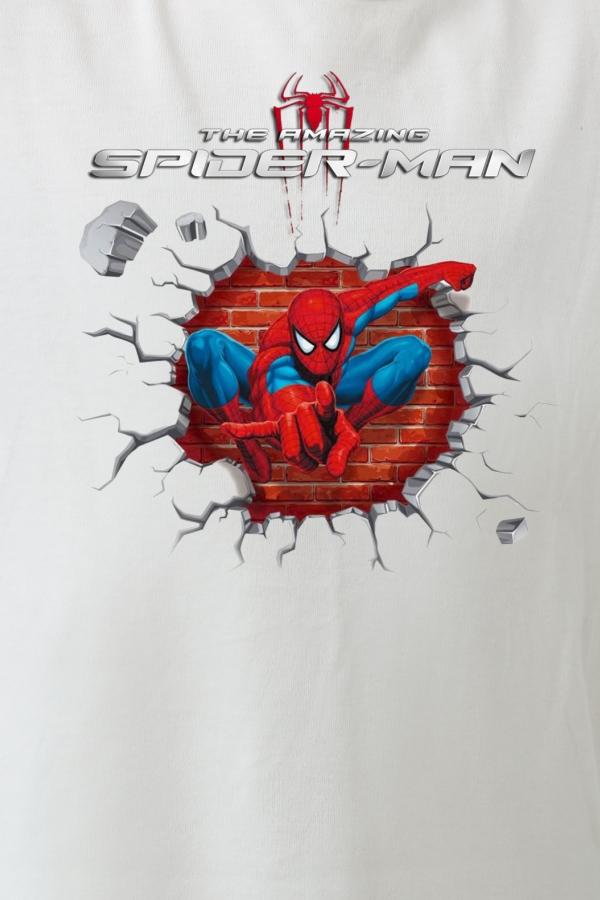 Tricou pentru copii Spiderman alb
