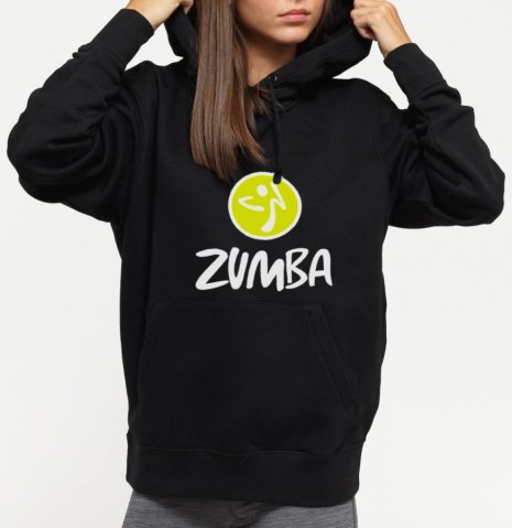 Zumba női kapucnis pulóver – fekete