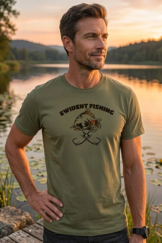 Carpfishing ribolovna majica 100% pamuk zelena