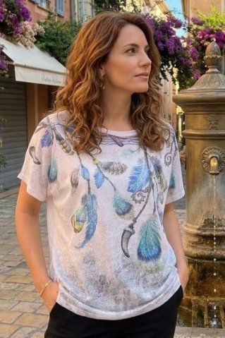 Ženska bela bluza Ewident JVP3005 – Elegantna viskoza