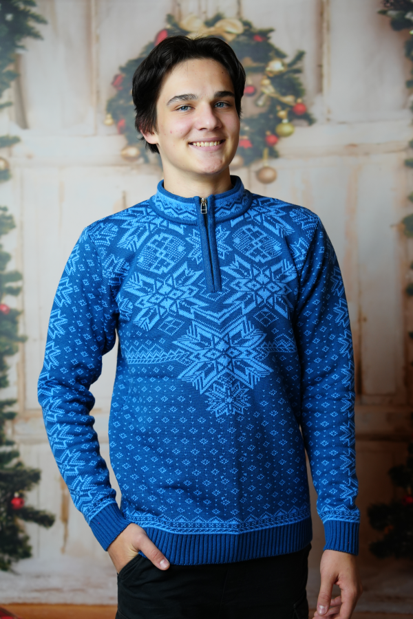 Klasičen pulover z norveškim vzorcem