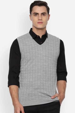 Muški pleteni prsluk Kocka BB siva