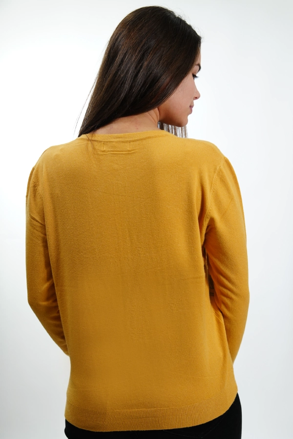 Dámsky sveter JVP9335 žltá