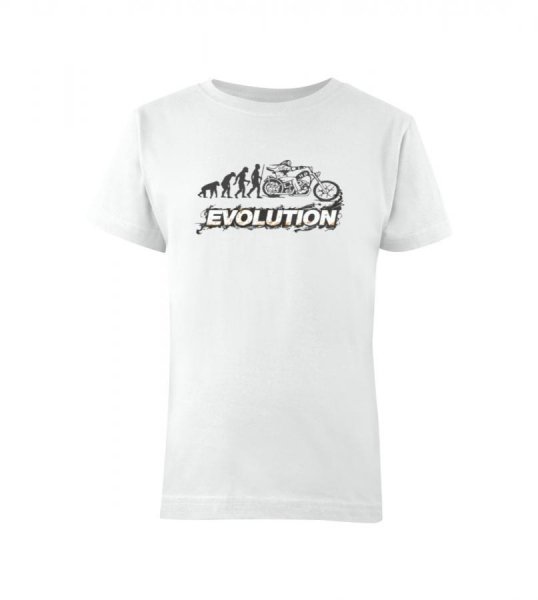 Evolution detské tričko biele