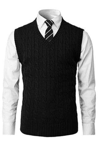 Muški pleteni prsluk CrimBB crna