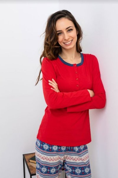 Női pizsama 21032 piros
