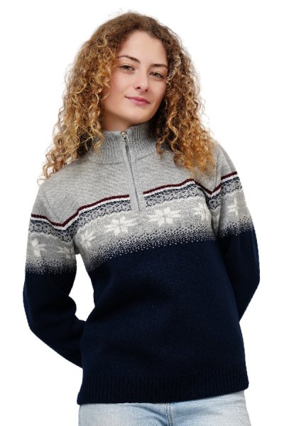 Női gyapjú pulóver Nolana-Z szürke