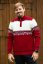 Parker Z bordó férfi norvég mintás pulóver