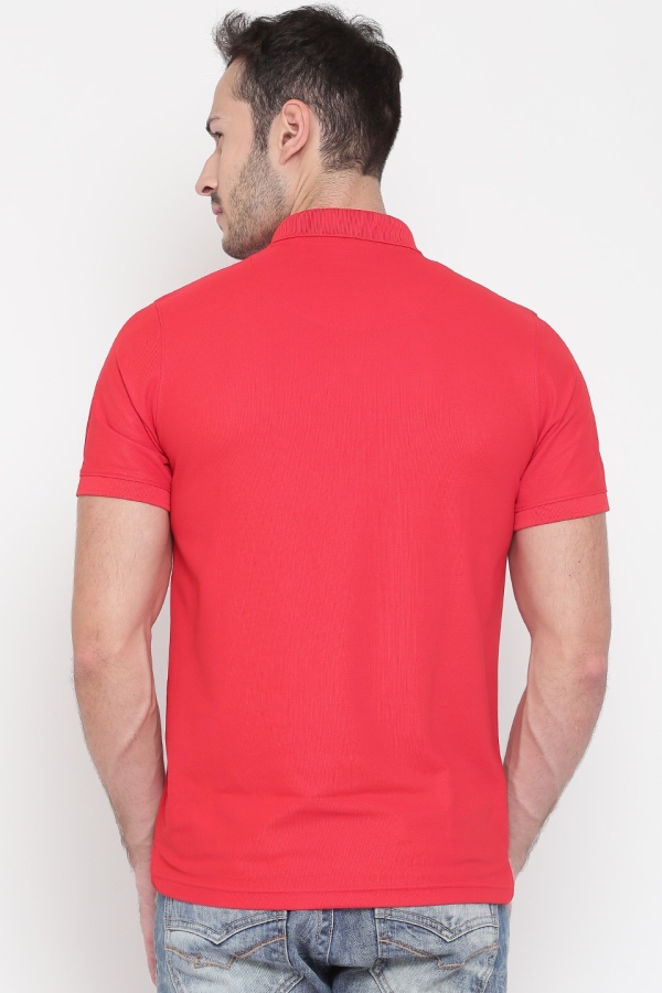 Regular fit bombažna polo majica rdeča 6611377