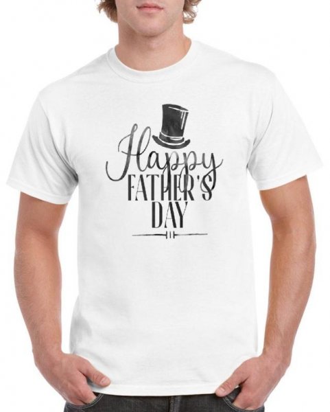 .Tricou Happy Father Day 2 alb
