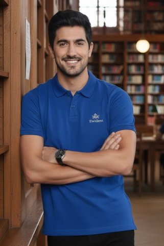 Tricou polo elegant Ewident-blue