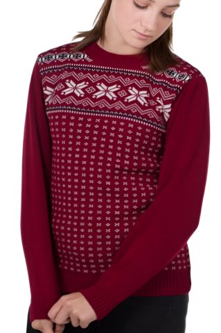 Maria – dámsky vlnený pulóver bordovej farby