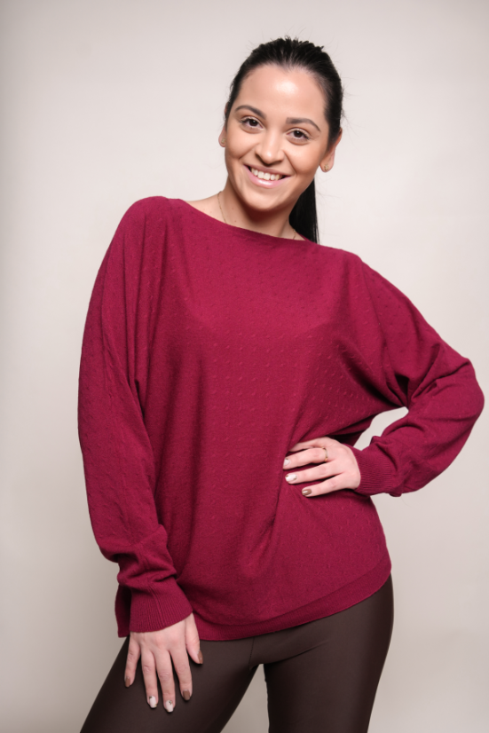 Damenpullover Daisy burgund