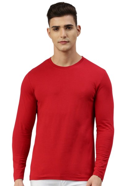 Tricou 32405G mânecă lungă bumbac roșu