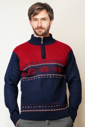 Sveter s nórskym vzorom Land-Z navy