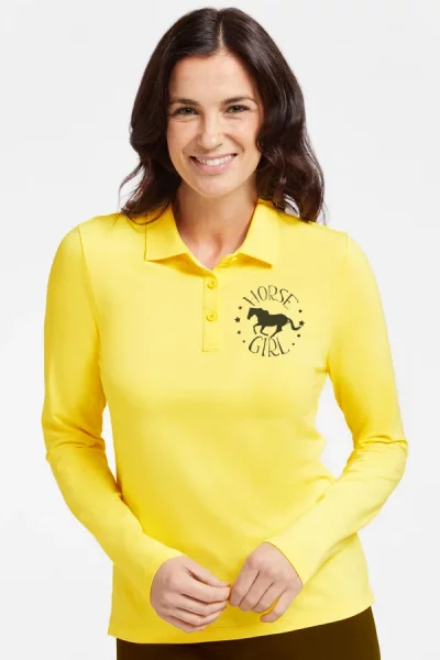 Horsegirl dámska žltá polokošeľa 100% bavlna