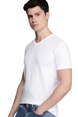 Elastična muška majica 32516X 92% pamuk – 8% elastan bijela