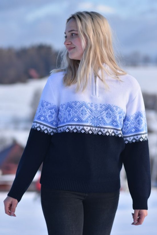 Ženski plavi norveški pulover – Ignaca-Z