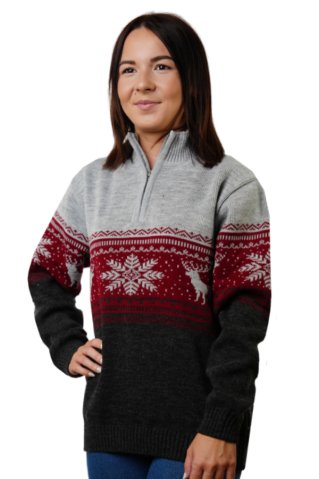 Damski norweski sweter wełniany Nera-Z – grafit