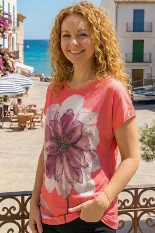 Ženska bluza Ewident JVP3006 s cvetličnim vzorcem – Pomladna eleganca