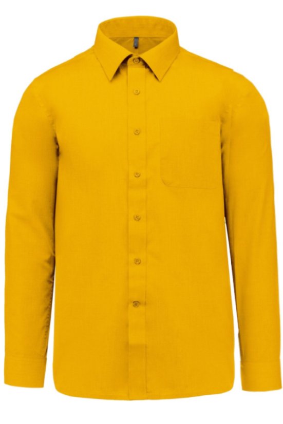 Muška žuta košulja s dugim rukavima