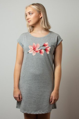 Koszula nocna damska Magnolia szara