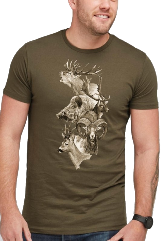 Poľovnícke tričko Wild2 s motívom divej zvery