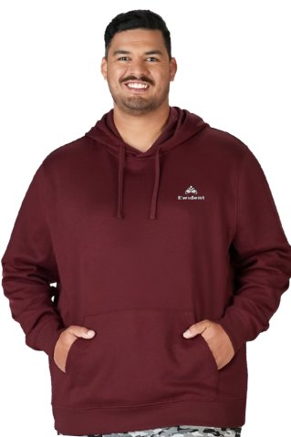 Pánska bordová mikina s kapucňou