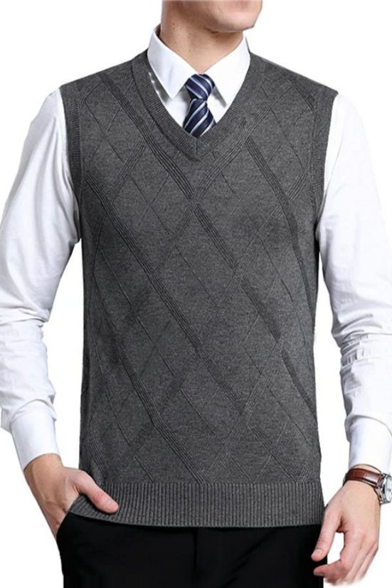Men's Knitted Vest NovoBB Grey