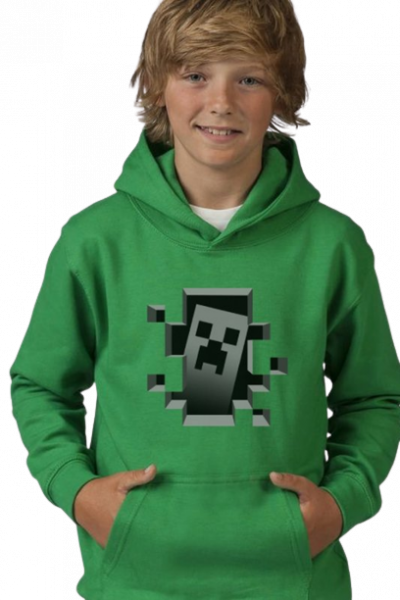 Minecraft gyerek zöld melegítő felső Minekuki