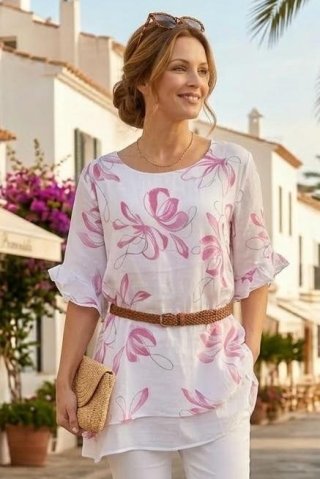 Bluză pink Kvetina