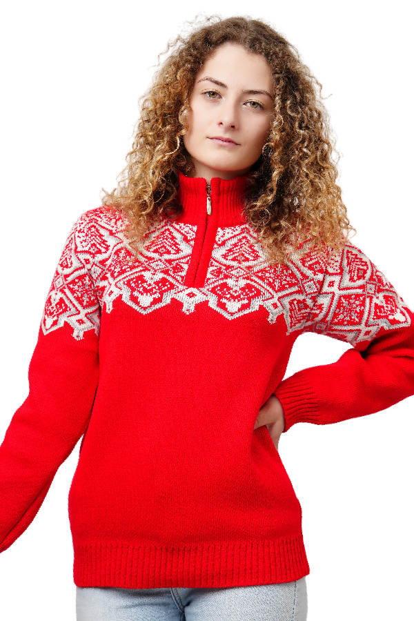 Ženski pulover Winti-Z rdeče barve