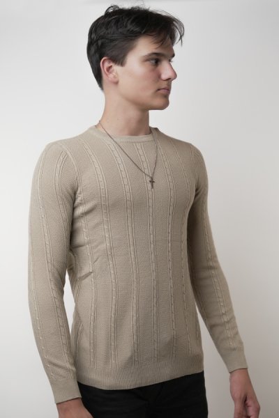 Pánský pulovr beige 8325