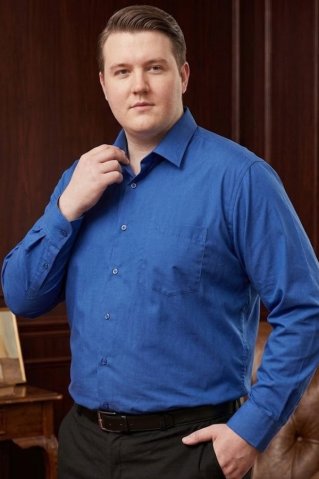 Pánska royal modrá košeľa - 3XL-6XL