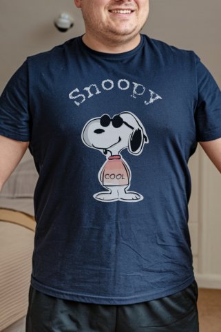 Moška pižama s kratkimi rokavi Snoopy