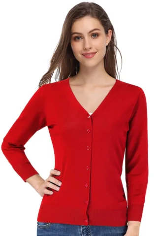 Eleganter Damenpullover 00697 Rot