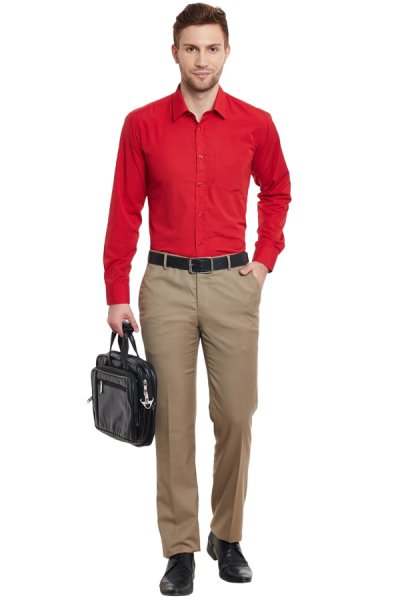Pánska červená košeľa 44541