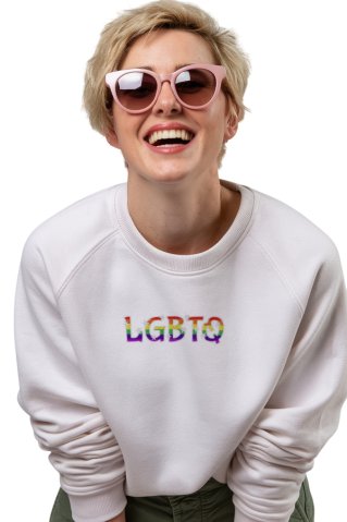 Sweatshirt cu broderie LGBTQ