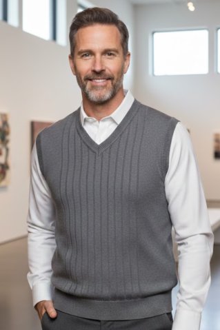 Men's Knitted Vest GonBB Graphite