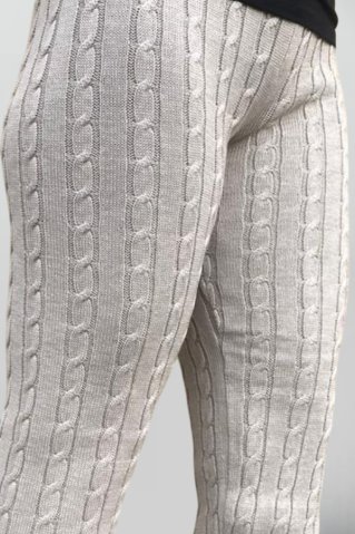 Damskie Dziane Legginsy Beżowe-Crimka