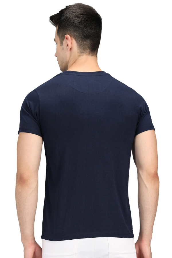 Tricou bărbați bleumarin 92% bumbac - 8% elastan