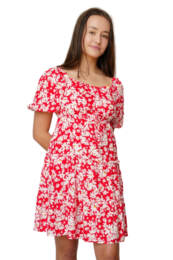 Női nyári ruha JVPC5165 piros