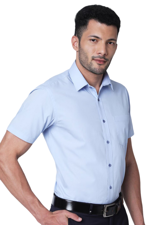 Moška svetlo modra srajca z dolgimi rokavi 44543