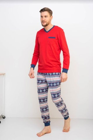 Pijamale bărbați 31028 roșu