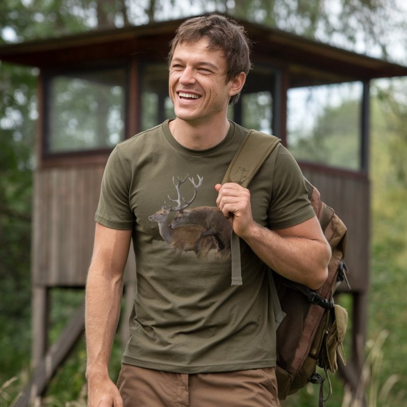 Poľovnícke tričko Ewident – Jelenia ruja